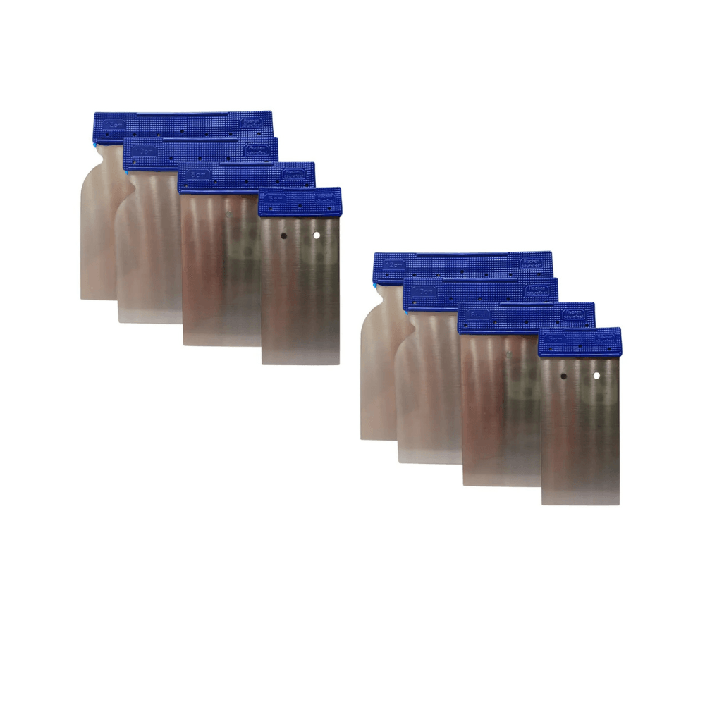 SET DE 4 ESPATULAS FLEXIBLES DE ACERO AC PACK X 2