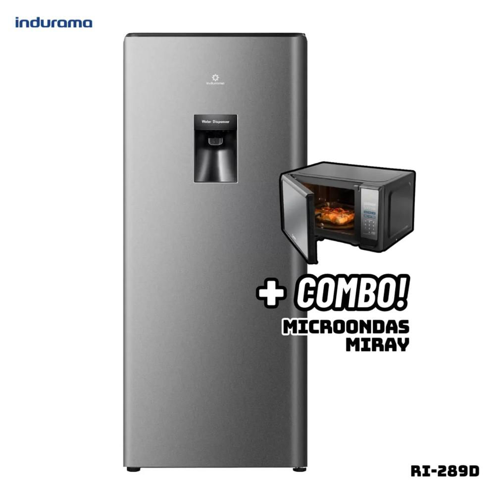 REFRIGERADORA INDURAMA 177 L CON DISP DE AGUA PLATEADO - RI-
