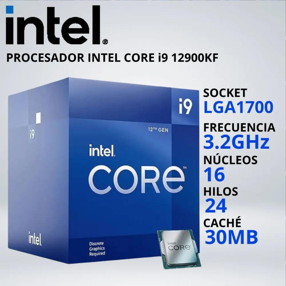PROCESADOR INTEL CORE i9-12900KF LGA1700 3.2-5.2 GHz 30MB - 
