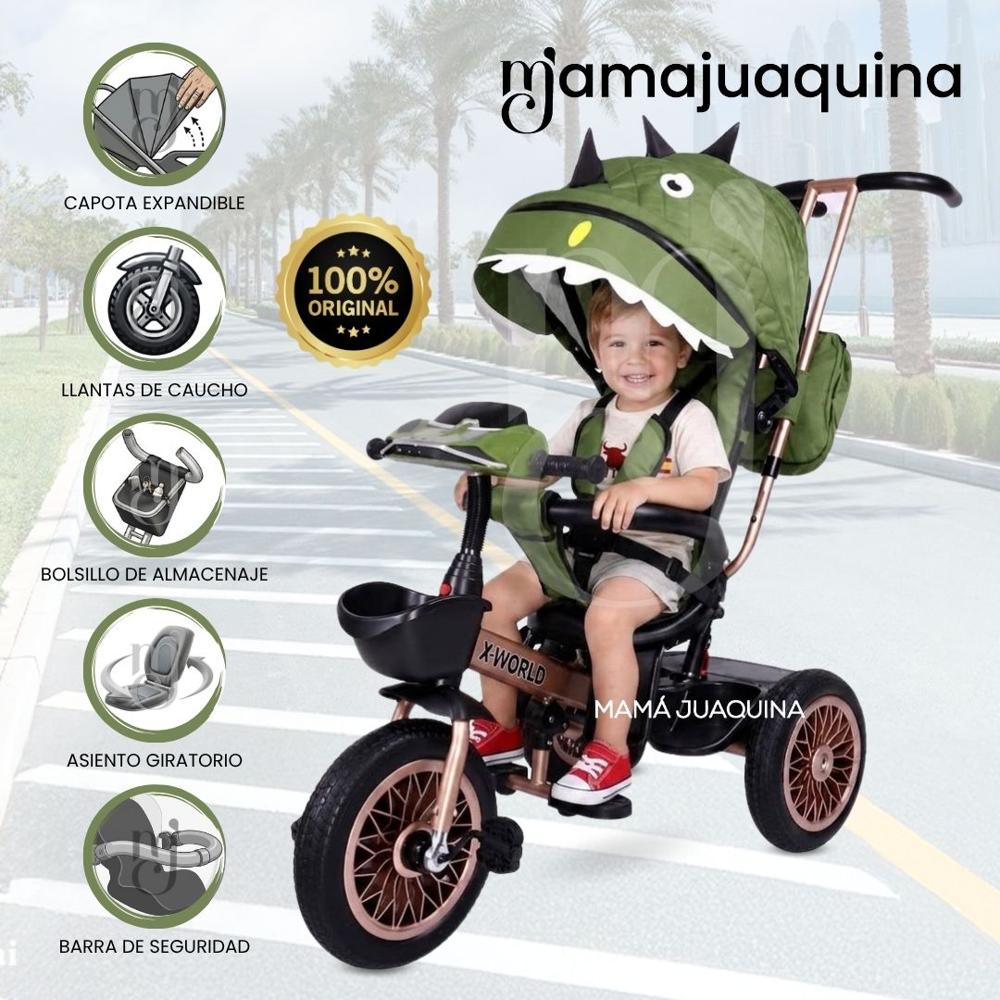 Triciclo Guiador DIVER GOLDEN Diseño Animado Green
