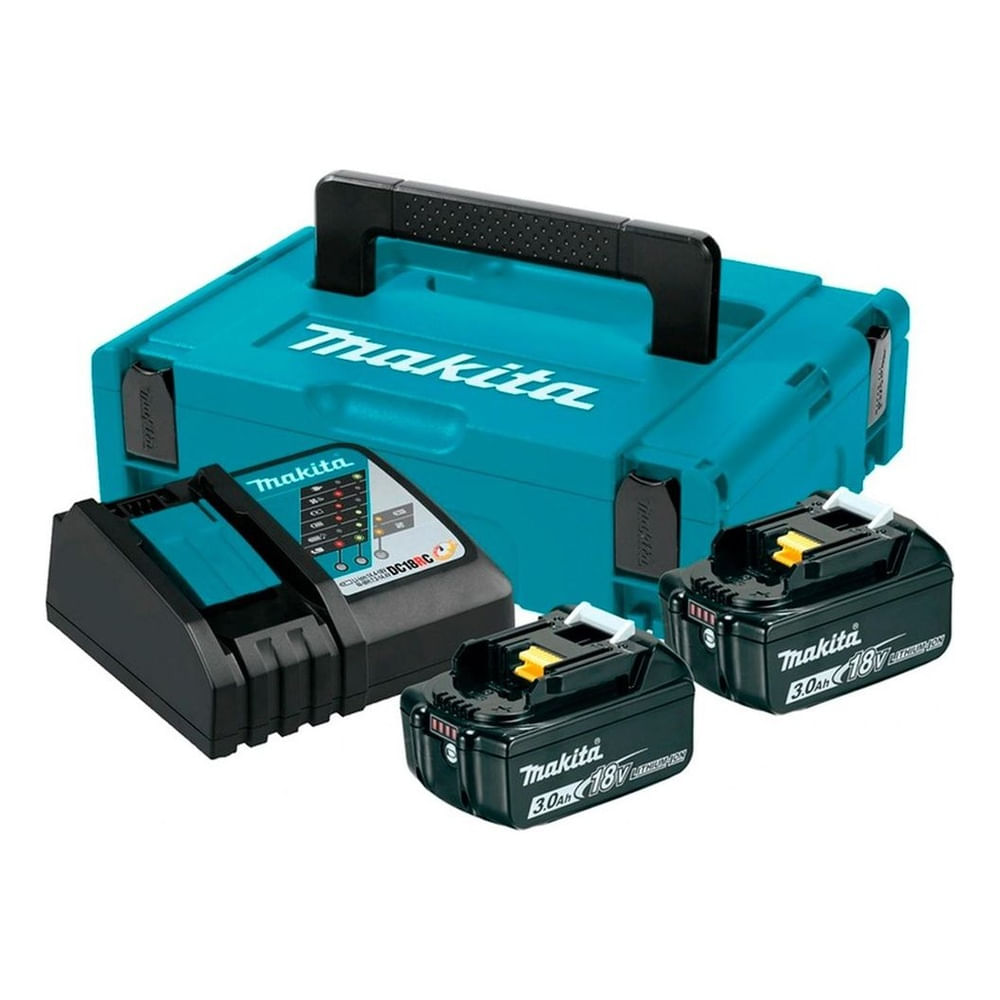 Kit Makita 2 Baterías 18V  3.0Ah BL1830B y Cargador Makpac