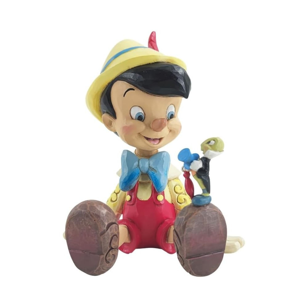 Disney Traditions Pinocchio and Jiminy Sitting Wishful and Wise