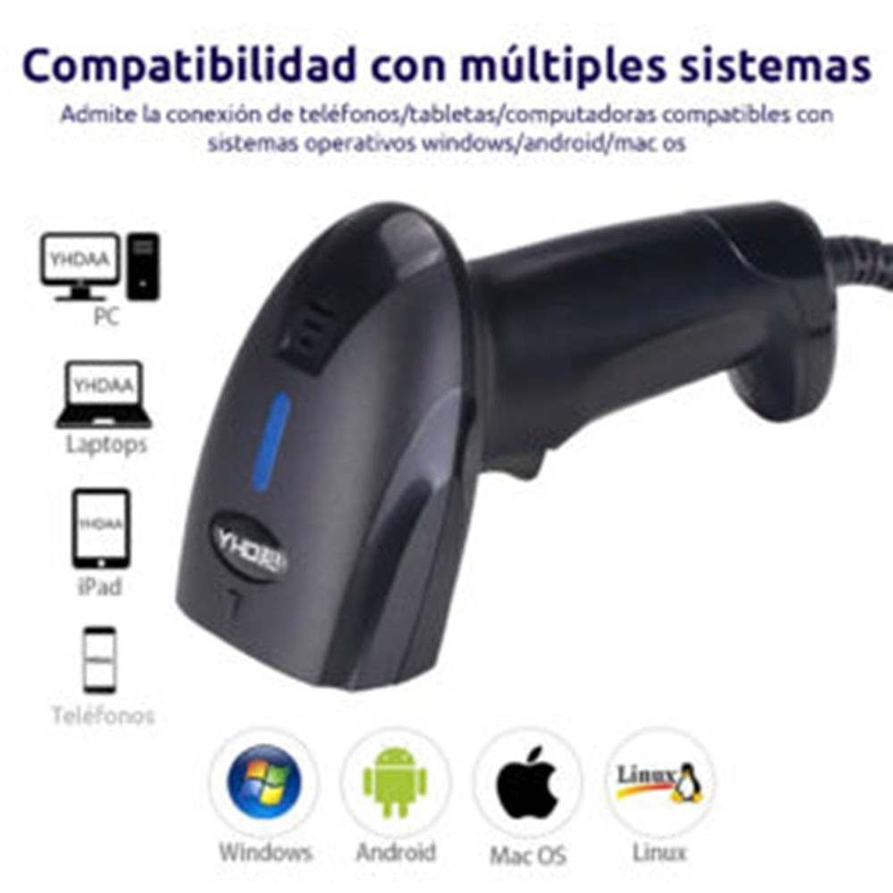 Pistola Lector de Códigos de Barras Inalámbrico - MOD YHD-1100LW - Default