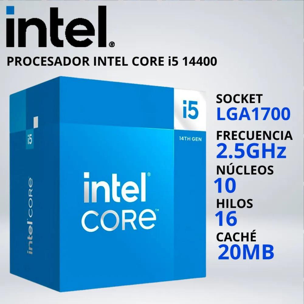 PROCESADOR INTEL CORE i5-14400 LGA1700 2.5-4.7 GHz 20MB GRAF