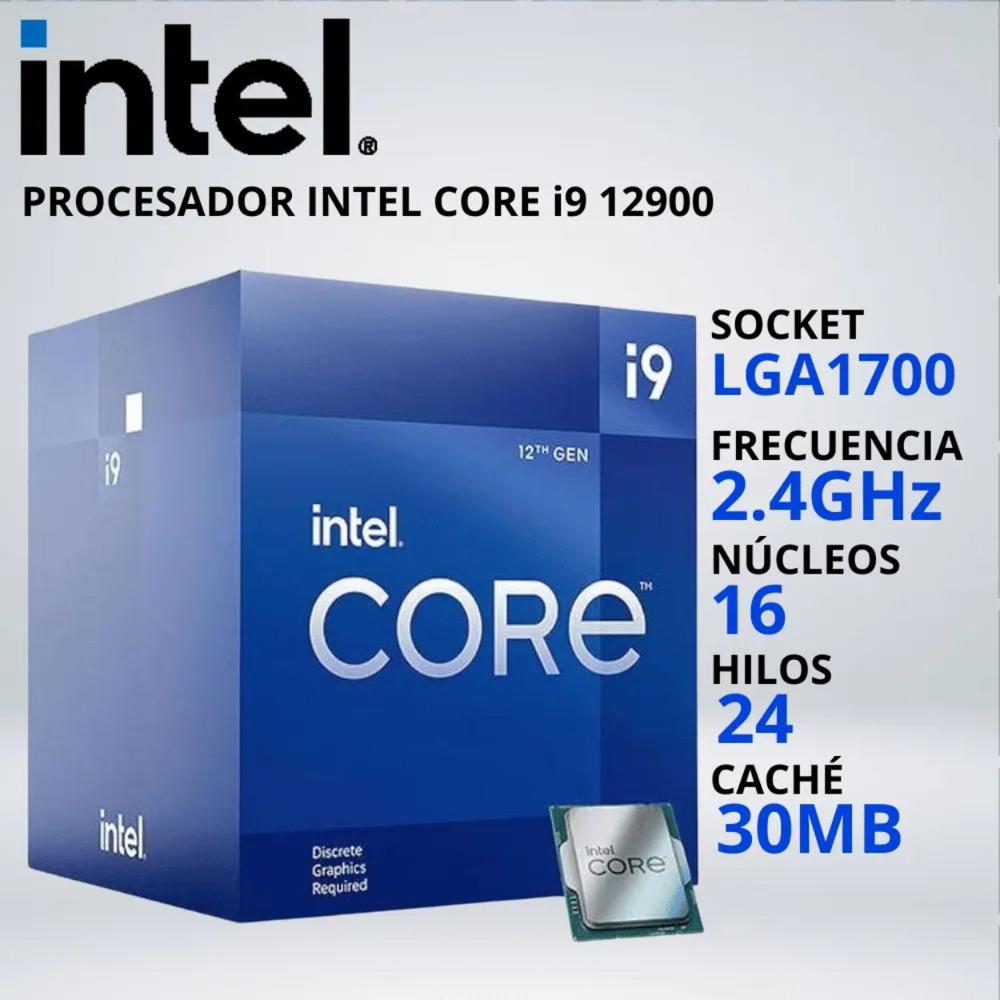 PROCESADOR INTEL CORE i9-12900 LGA1700 2.4-5.1 GHz 30MB GRAF