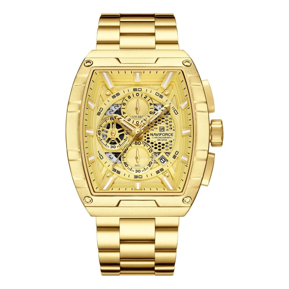 Reloj Naviforce 8066 Dorado Para Hombre