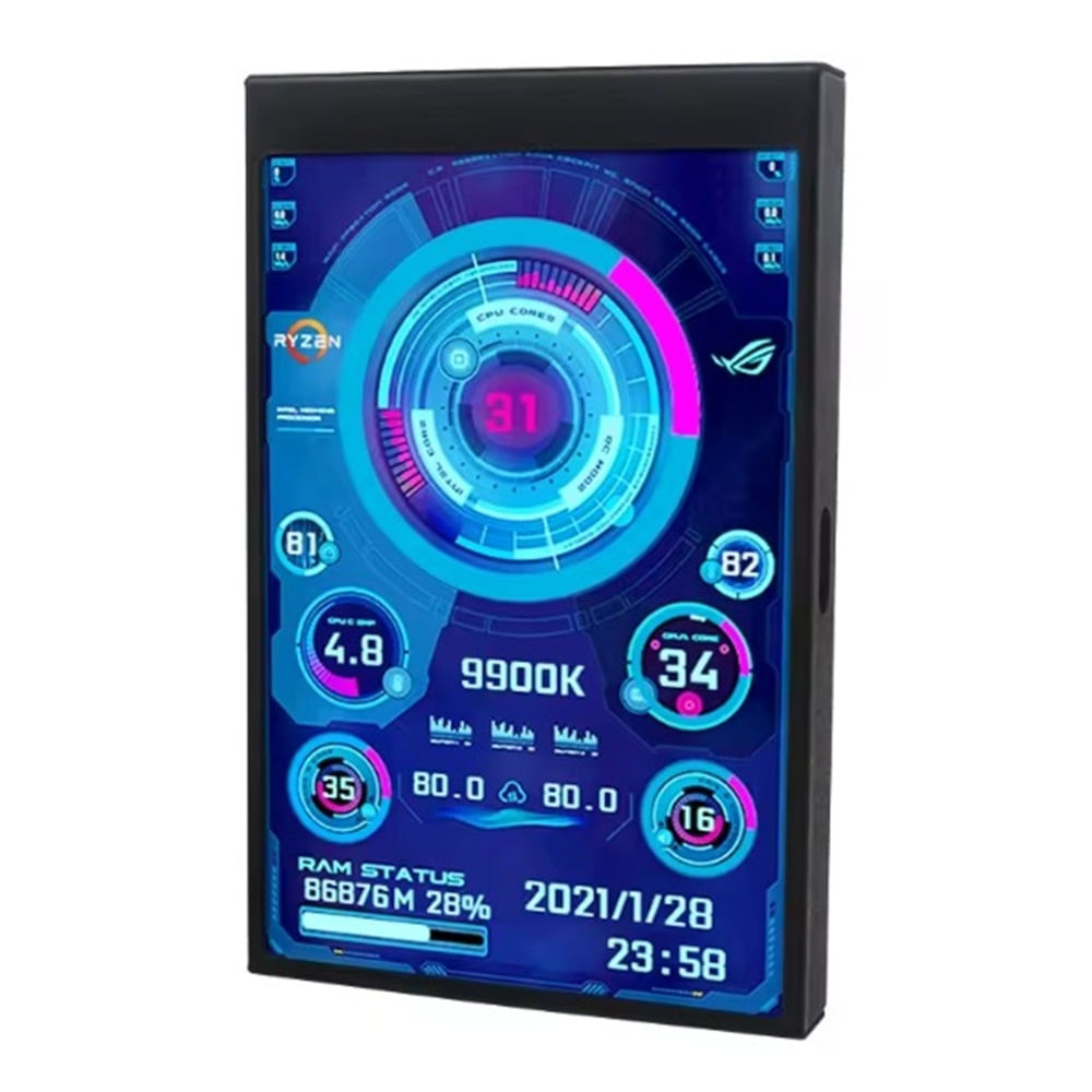MINI MONITOR IPS 3.5" USB TIPO-C Negro