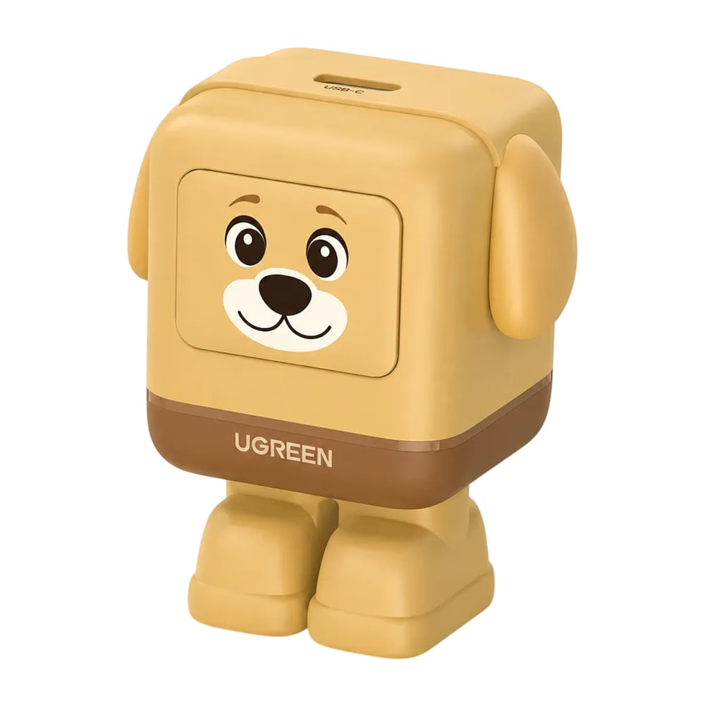 Cargador Rápido UGREEN Uno GaN 30W USB-C Robot Perrito Am Am