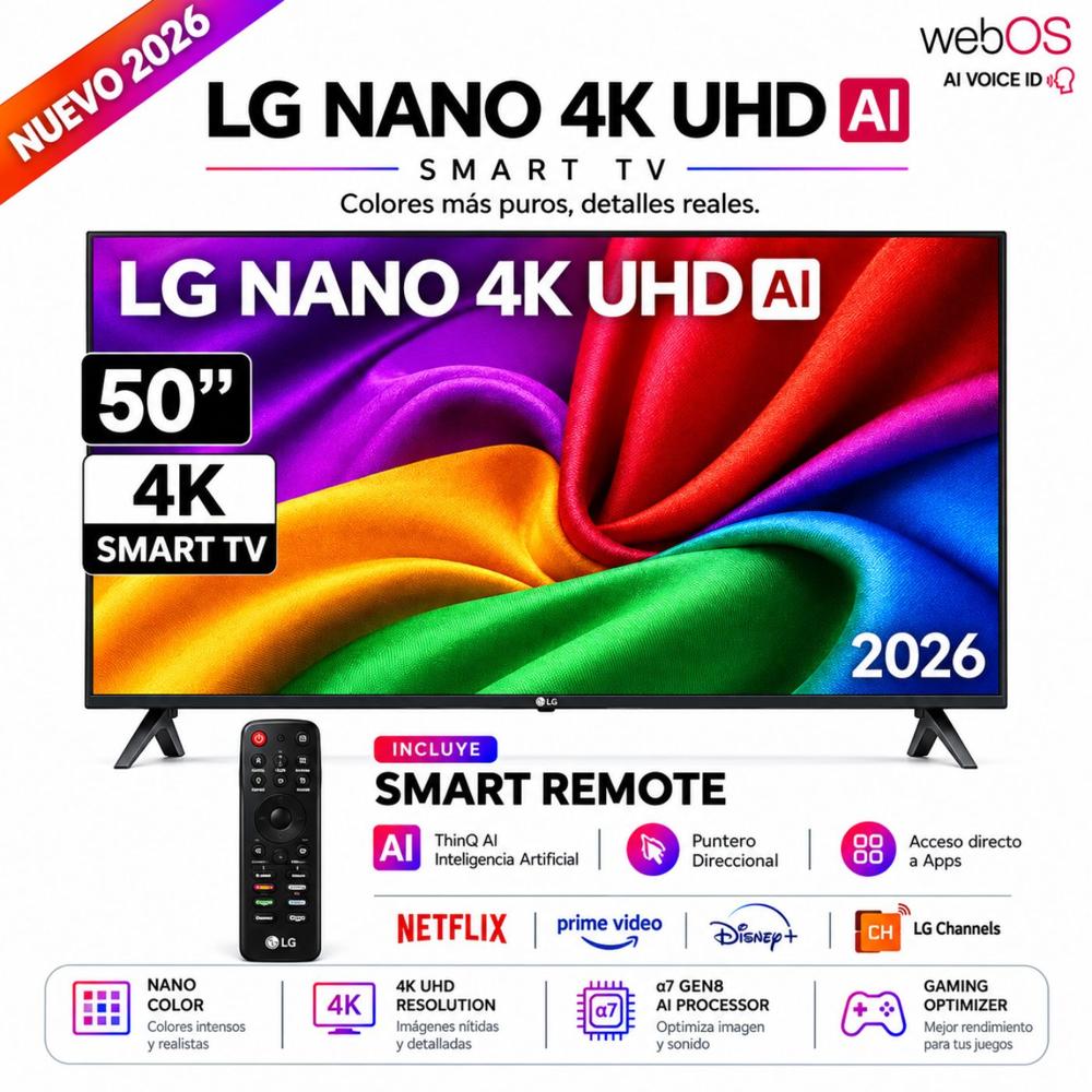 Televisor LG Smart TV NANO 50 4K UHD 50NU800BPSC 2026