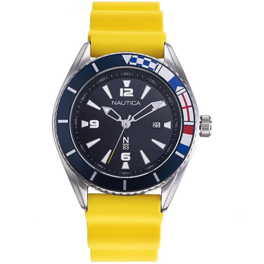 Reloj Nautica N83 Urban Surf NAPUSS904 Correa de Silicona Amarillo Dial Azul