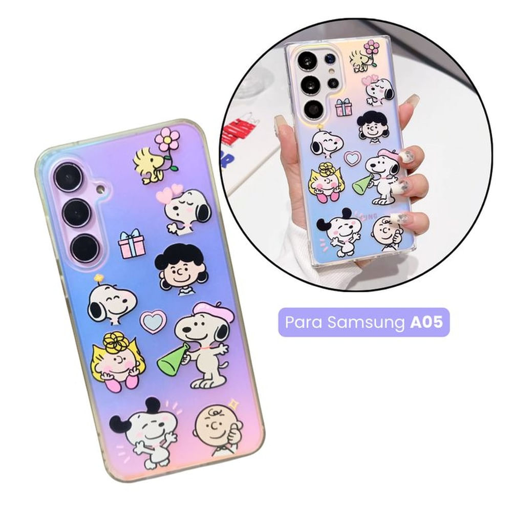 SNOOPY CASE SAMSUNG A05 - EFECTO TORNASOL