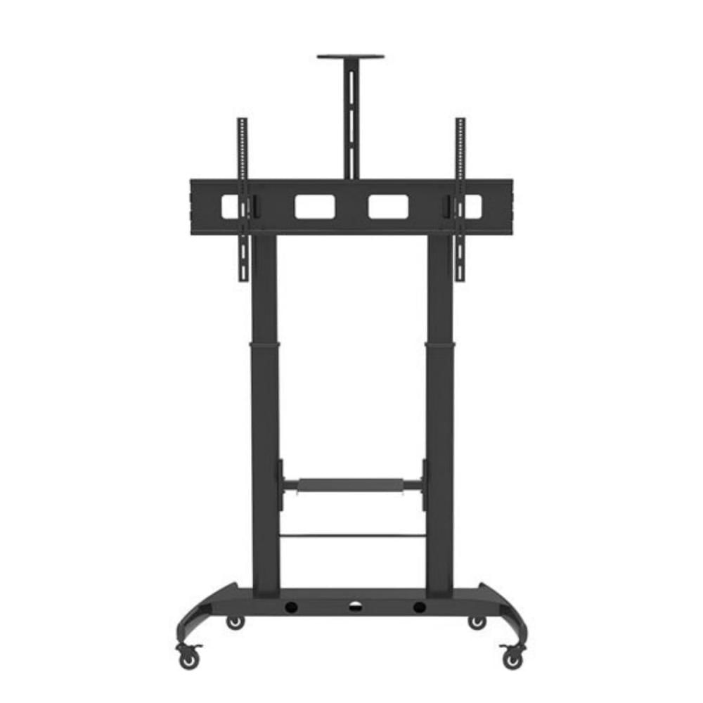RACK PEDESTAL DE PISO PARA TV Y PANTALLAS 55 A 120 PULGADAS CON ALTURA REGULABLE SPK-0003