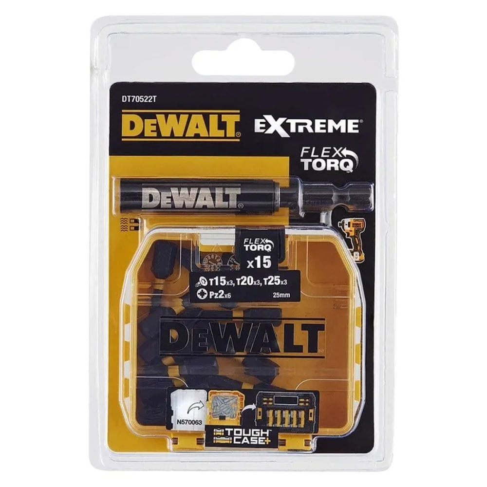 Set de Puntas FlexTorq para Atornilladores 16 Piezas Dewalt DT70522T-QZ