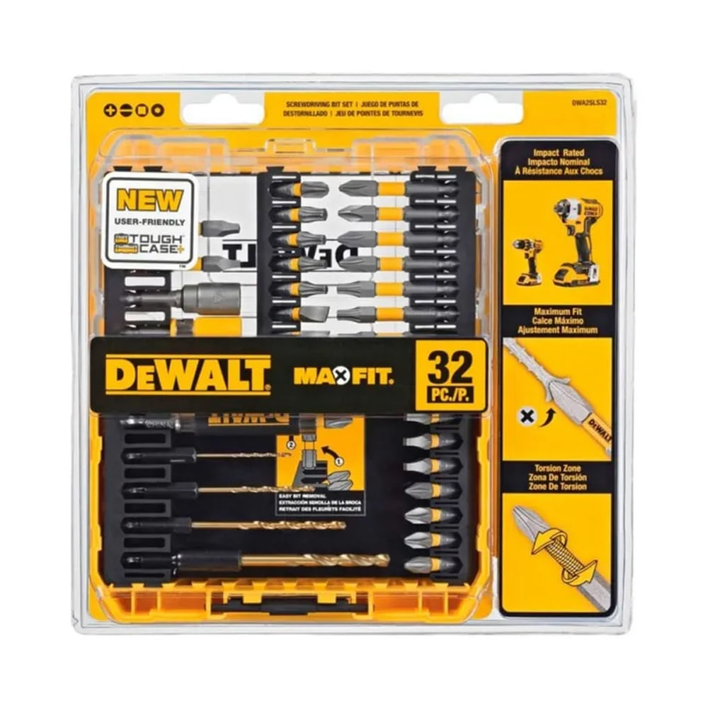 Set de Punta 32 PC MAXFIT SCREW LOCK SLEEVE DWA2SLS32 Dewalt