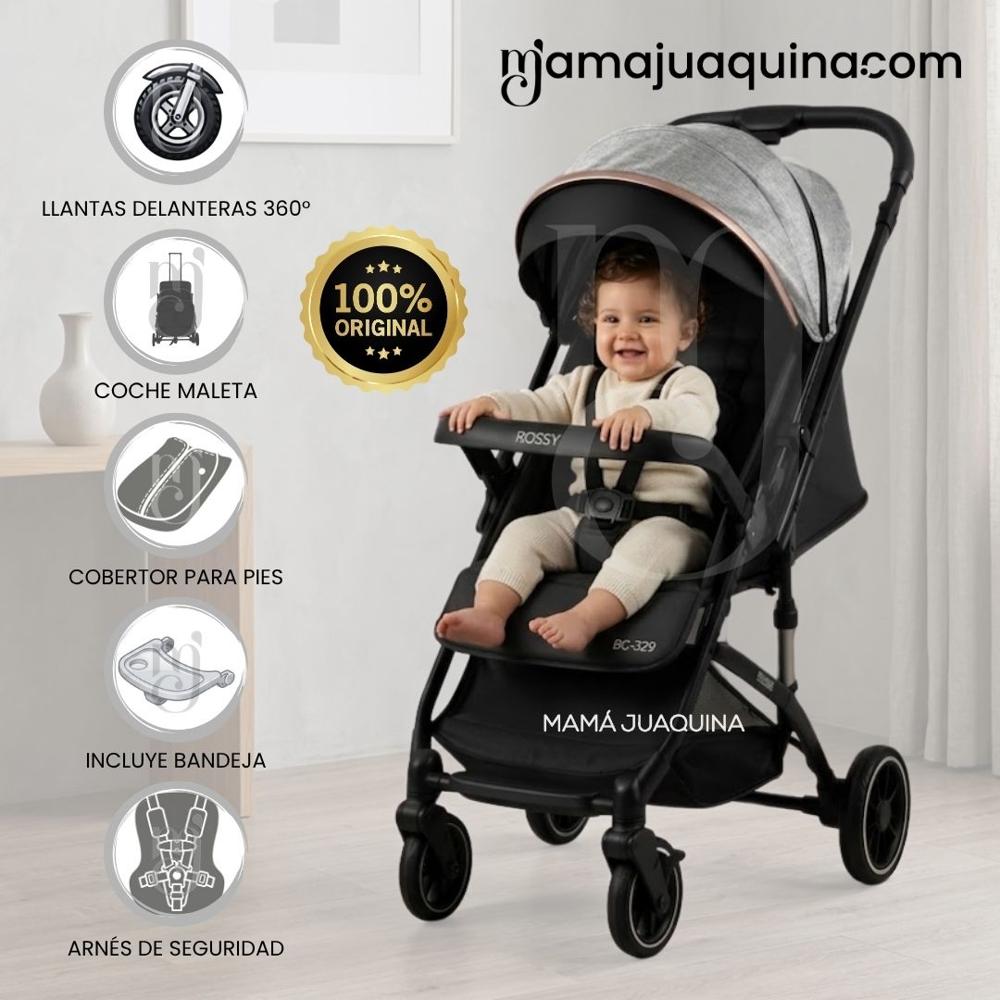 Coche Maleta de Lujo ROSSY NEW Edición Exclusiva Light Gray
