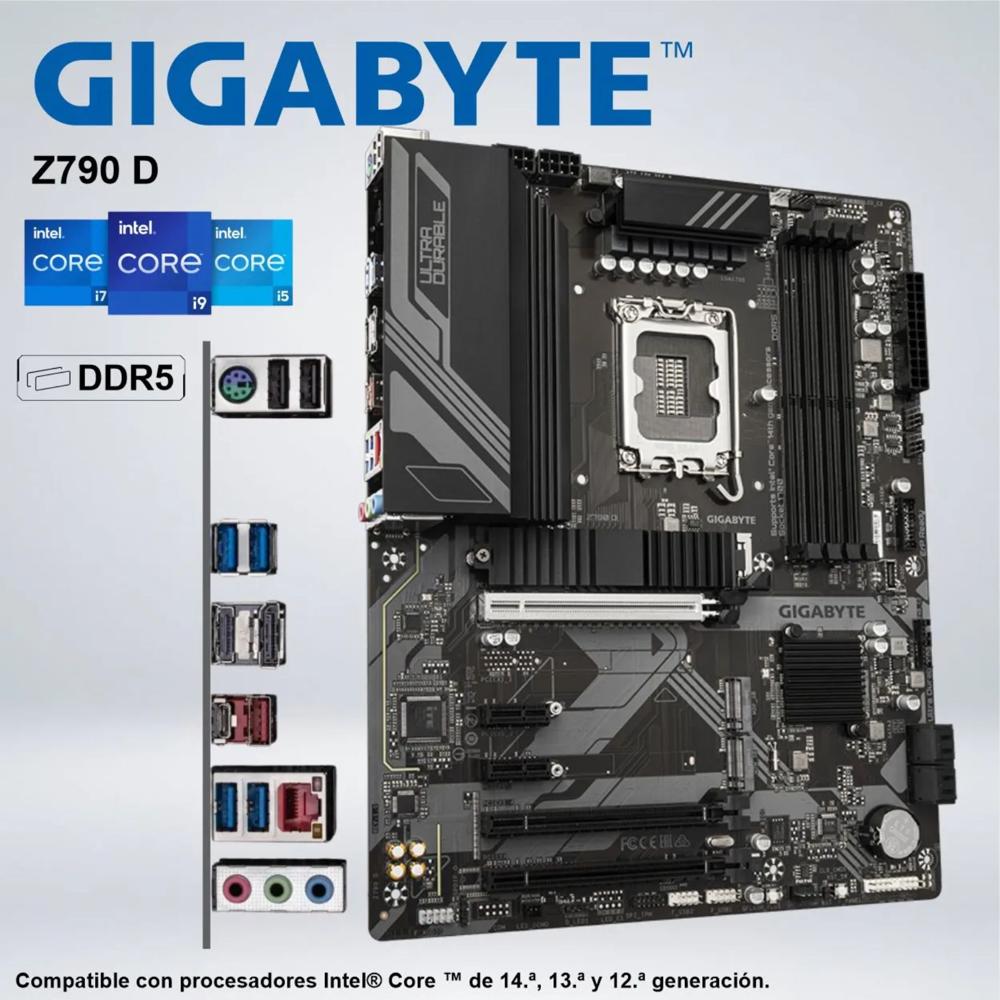 PLACA GIGABYTE Z790 D INTEL CORE DDR5