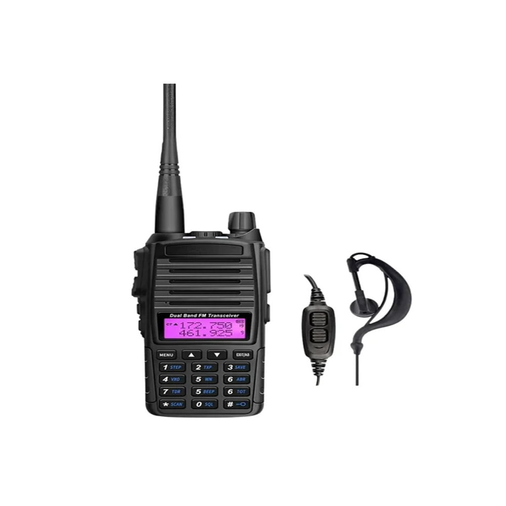 KIT PAR DE RADIOS WALKIE TALKIE DOBLE ENTRADA LINTERNA LANTUN MODELO UV-13B