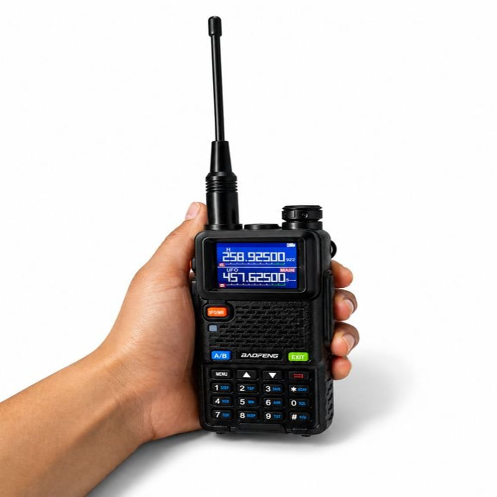 KIT PAR DE RADIOS Walkie Talkie Profesional Lantun 5km Antena Larga MODELO UV-5RH