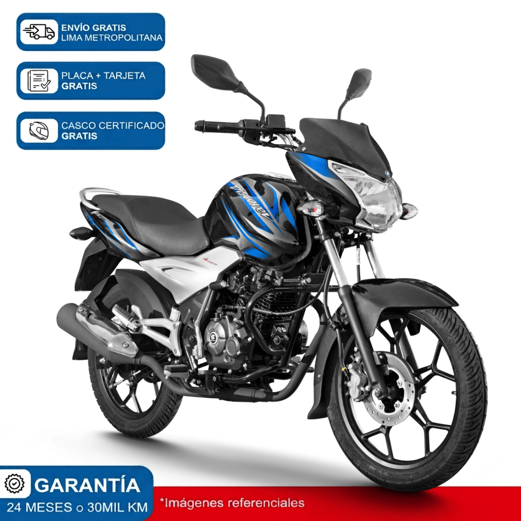 Moto Bajaj Discover 125 ST Negro Azul