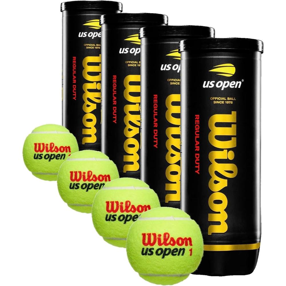 4 PACK PELOTA DE TENNIS WILSON US OPEN REGULAR DUT