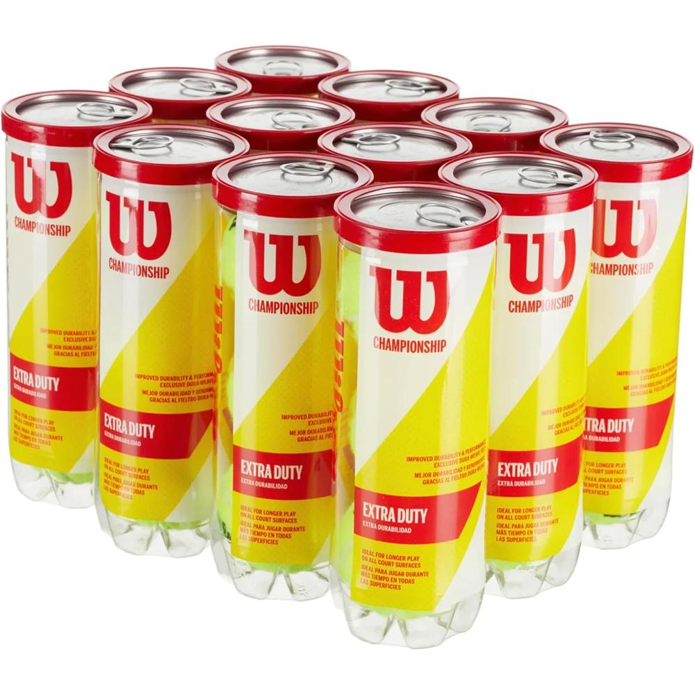 12 PACK PELOTA DE TENNIS WILSON CHAMPIONSHIP 3 UND