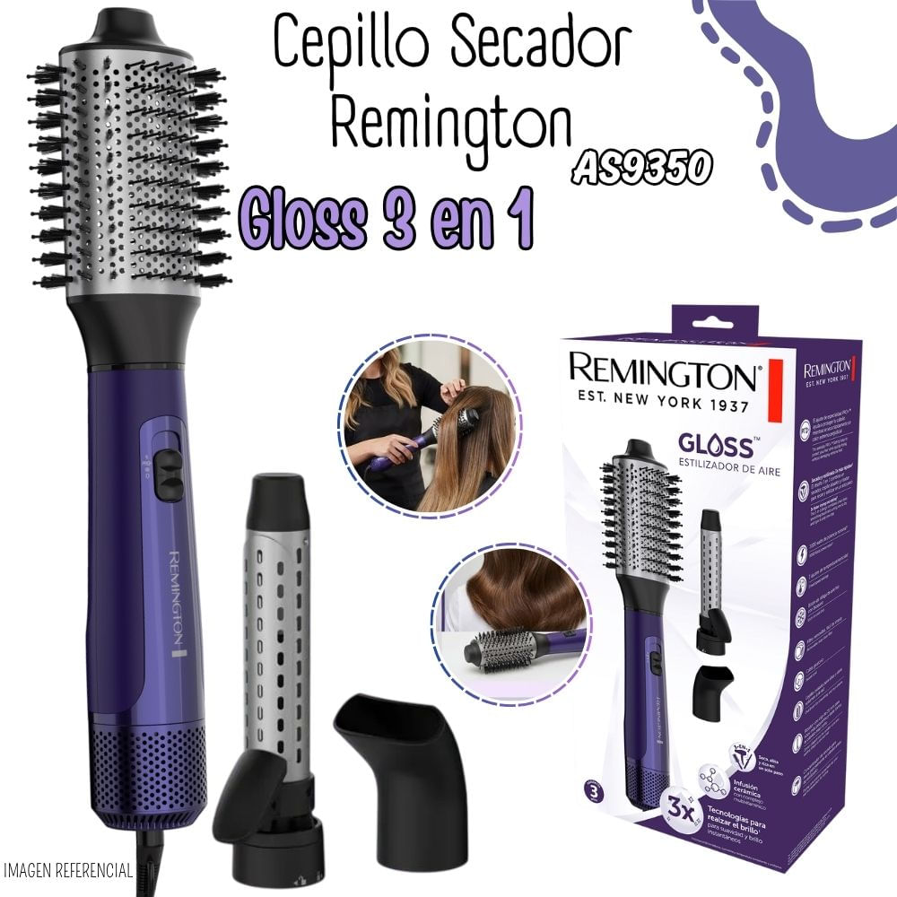 CEPILLO SECADOR REMINGTON GLOSS 3 EN 1 - AS9350
