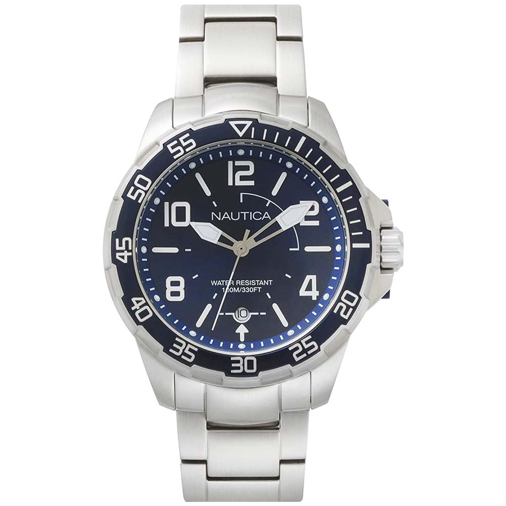 Reloj Nautica Pilot House NAPPLH004 Fecha Acero Inoxidable Dial Azul