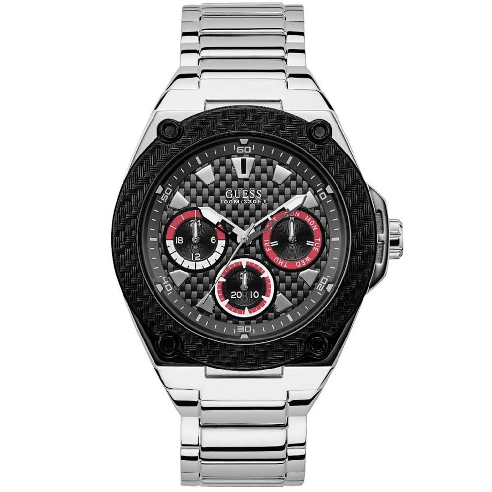 Reloj Guess Legacy W1305G1 Multifuncional Acero Inoxidable Dial Negro