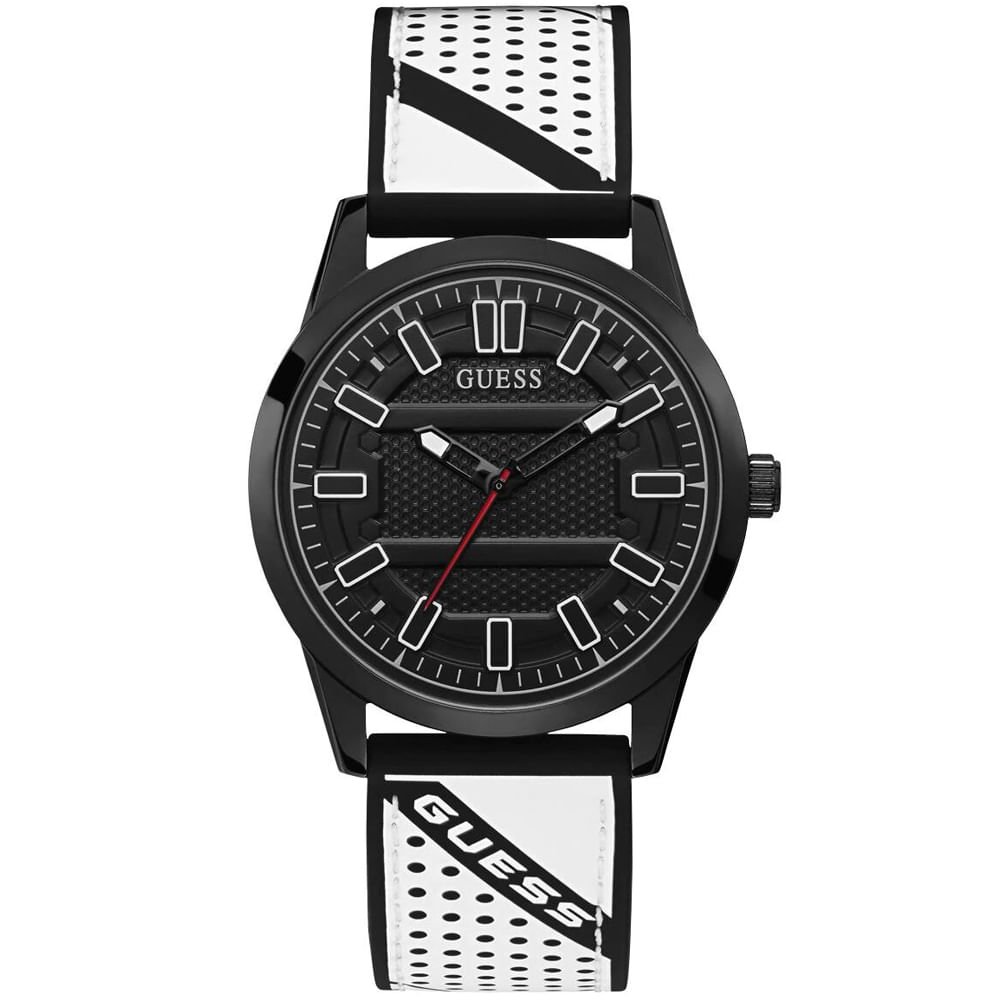 Reloj Guess Streak W1300G2 Acero Inoxidable Correa de Silicona Negro