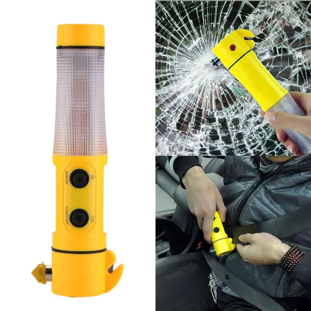 LINTERNA MULTIFUNCIONAL LUZ LED Y MARTILLO.