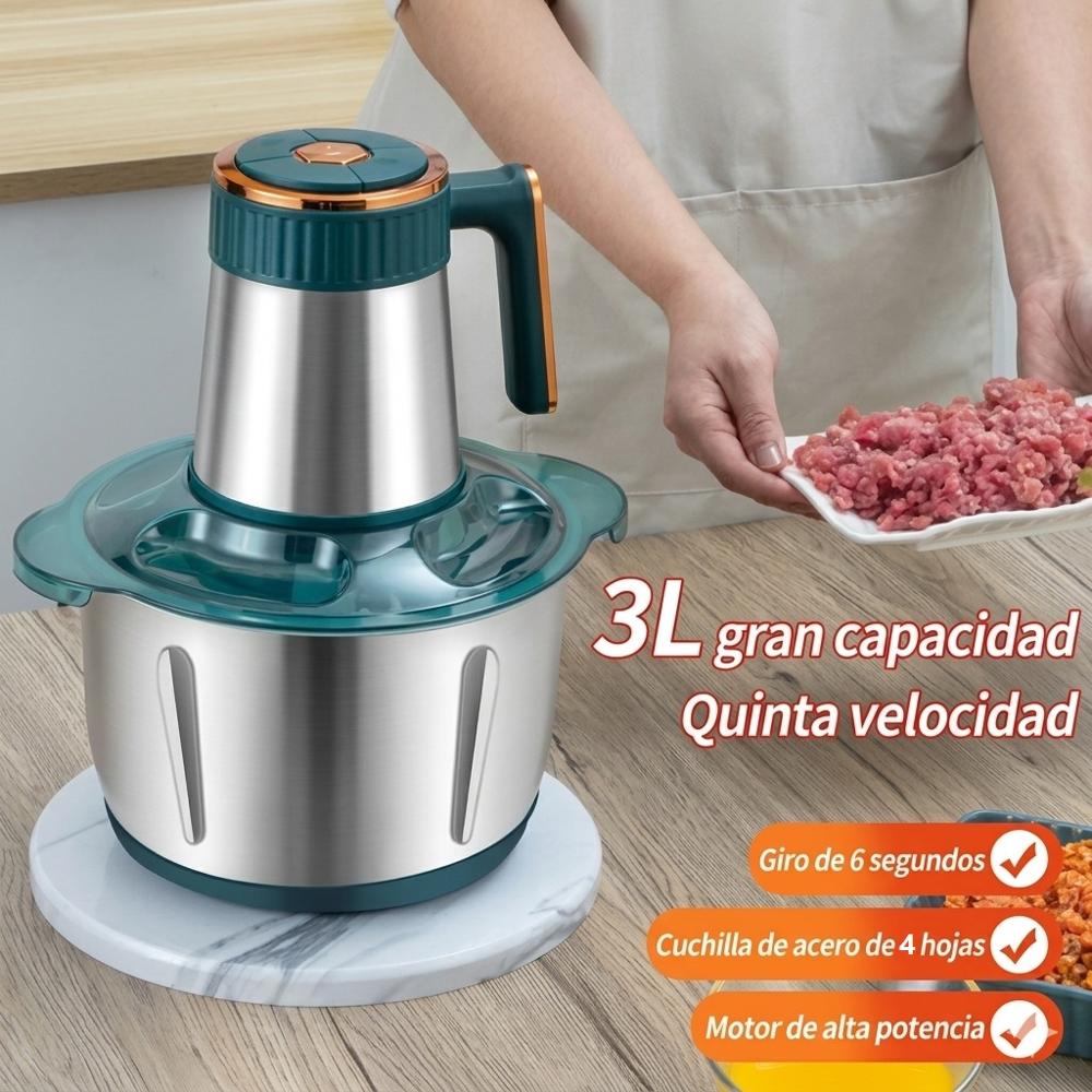 Procesador de Alimentos Triturador para Carne y Verduras Electrico 3 Litros