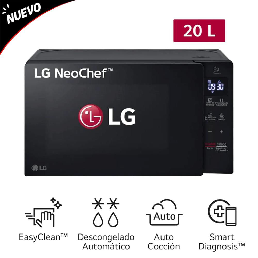 Horno Microondas LG MS2032GAS 20L con EasyClean