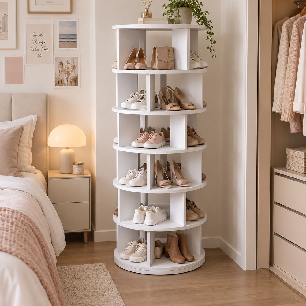 Zapatera Giratoria Ventitas Home Blanco