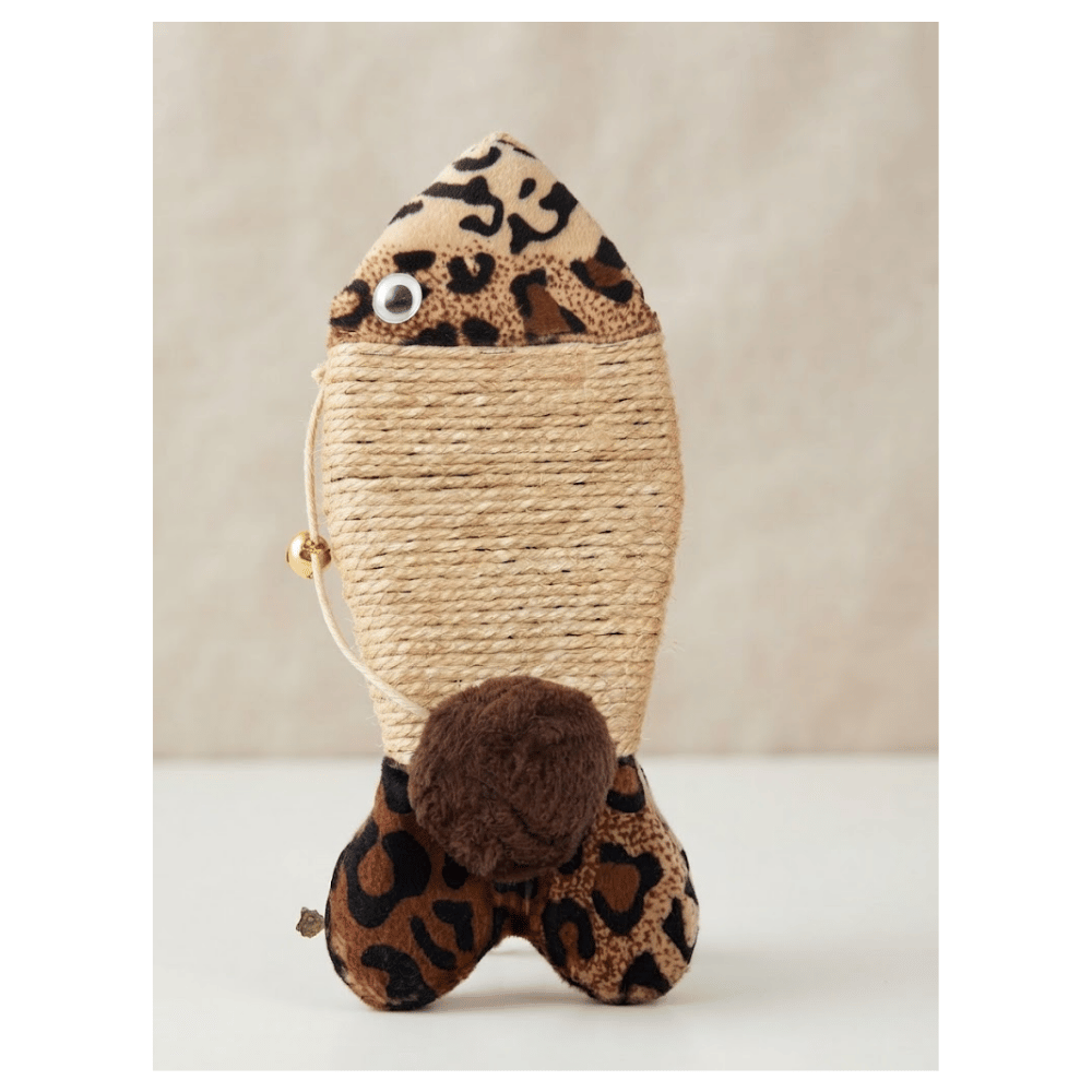 Rascador Para Colgar Con Juguete Interactivo Para Gatos - Animal Print