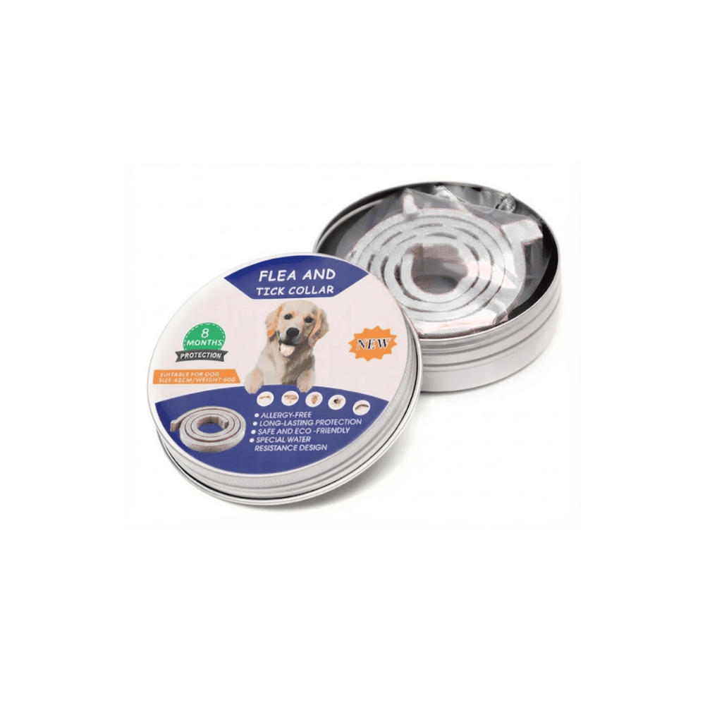 Collar Antipulgas y Antigarrapatas para Perros Protección 8 Meses - Blanco