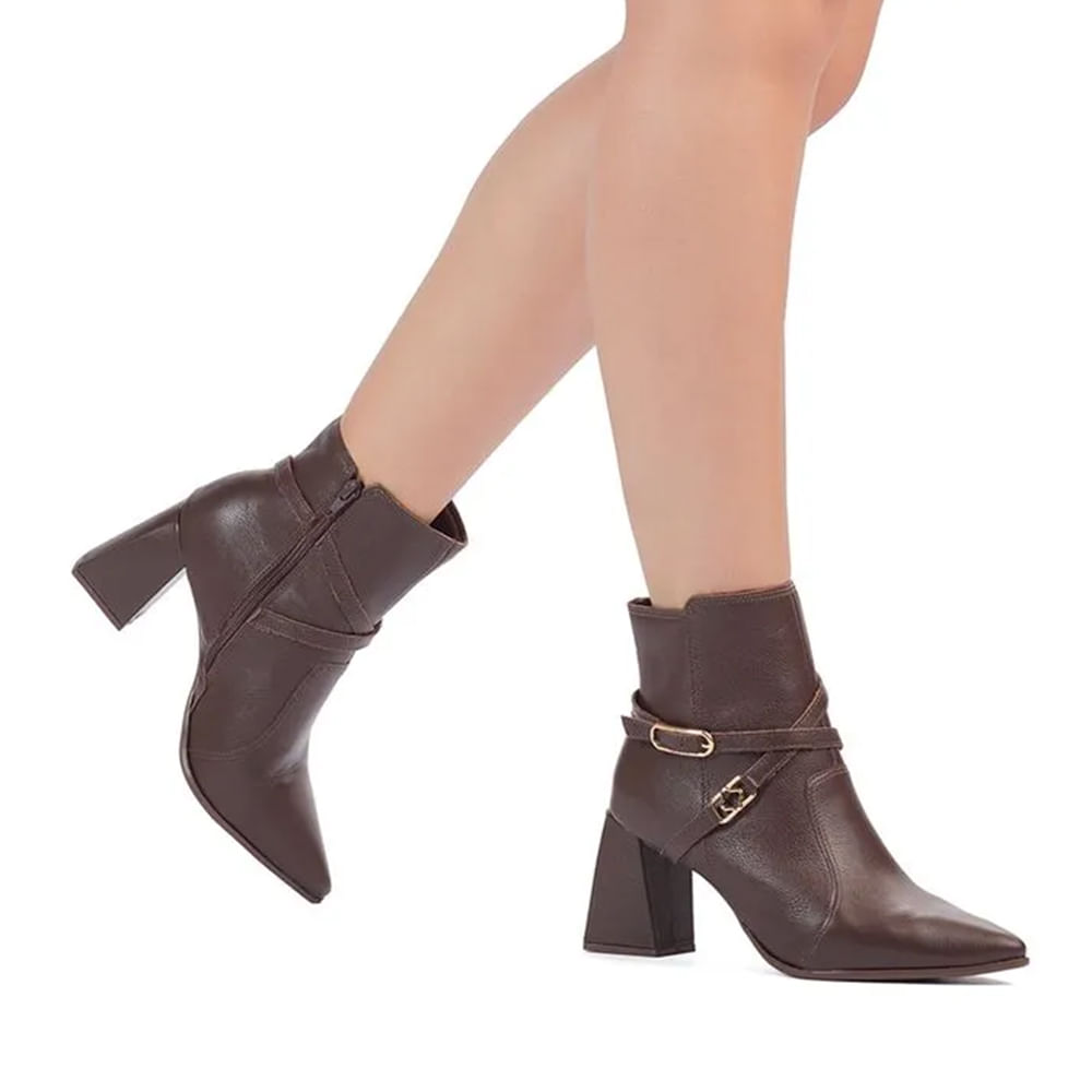 Botines de vestir Cuero Mujer  264342-062Q1  Café