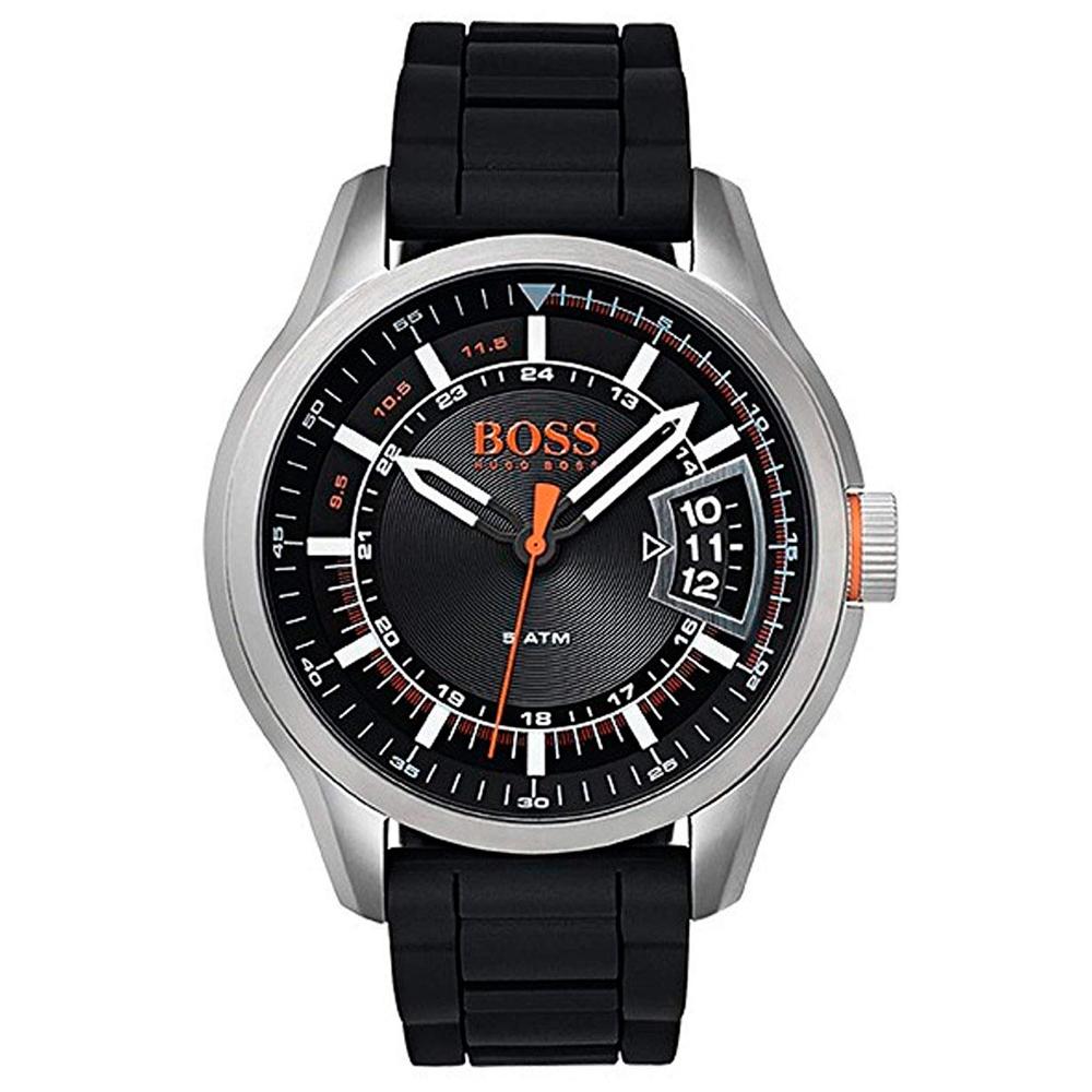 Reloj Hugo Boss Hong Kong 1550048 Acero Inoxidable Correa De Silicona Negro