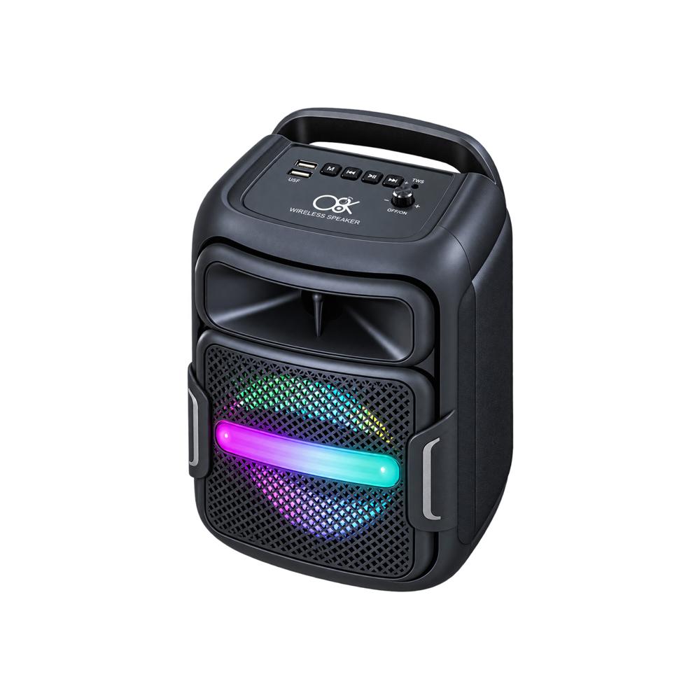 Parlante Portátil Bluetooth 4 pulg con Luces LED y Función TWS