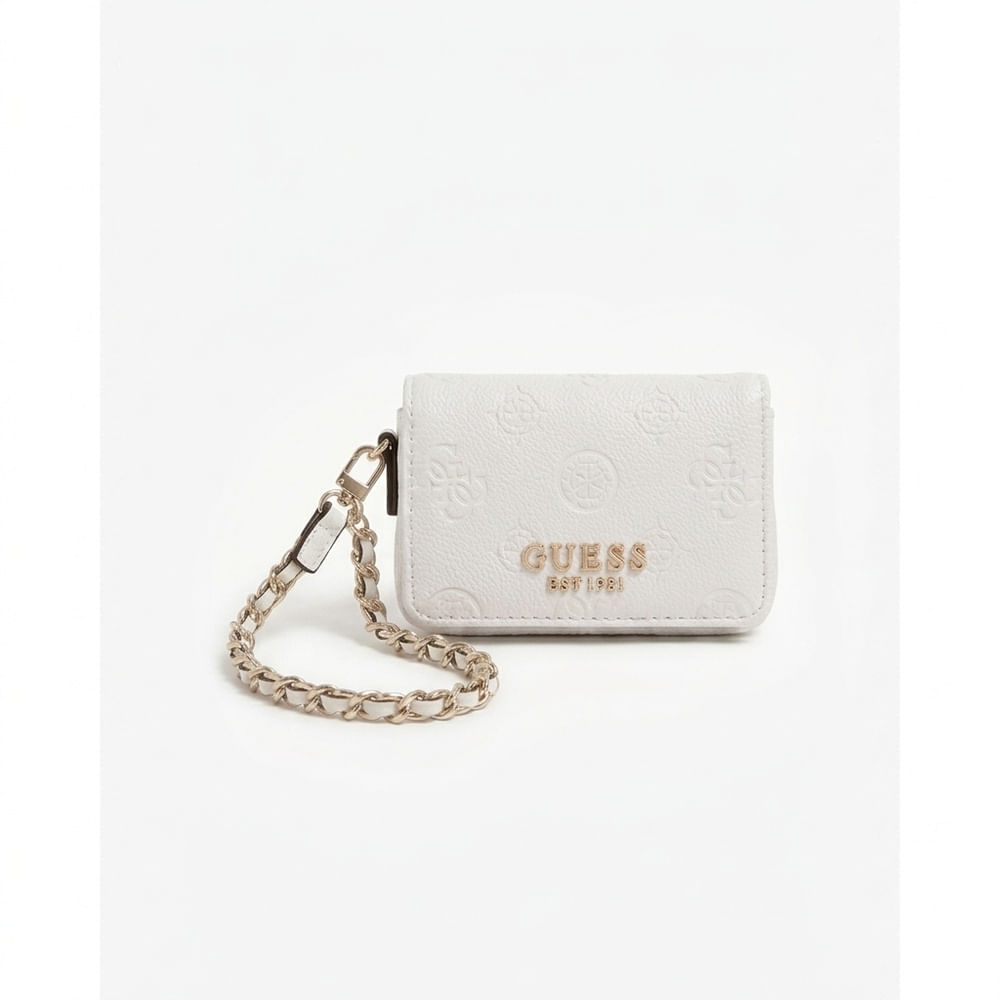 Billetera monedero de mujer Guess elegante y duradera blanco