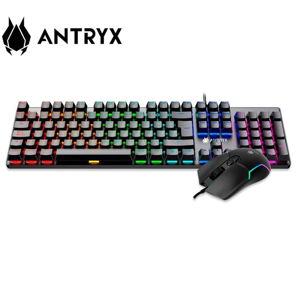 KIT GAMING TECLADO MECANICO + MOUSE ANTRYX GC-3500 BLACK, RED SWITCH AGC-3500KRE-SP