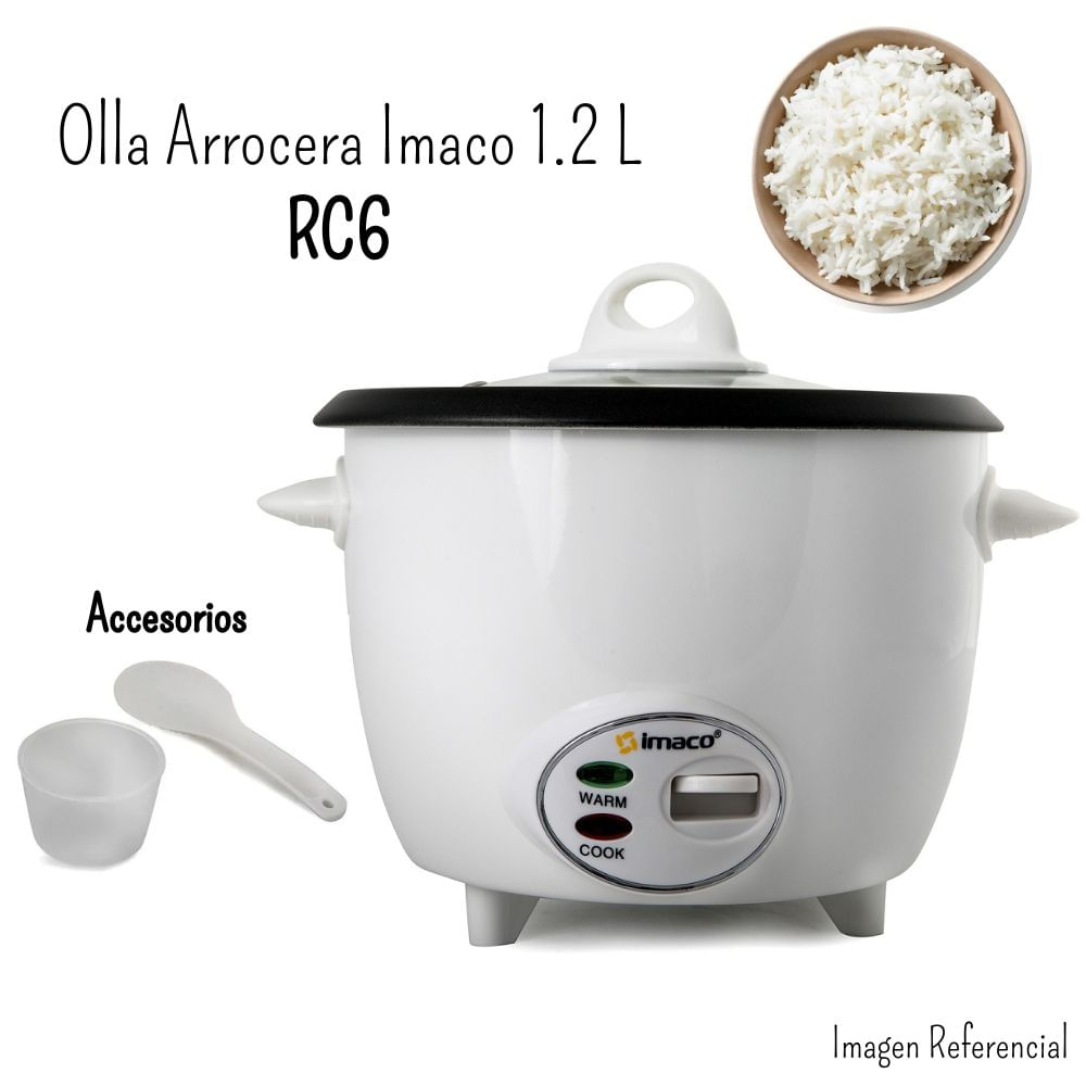 Olla Arrocera Imaco 1.2 Litros RC6 -Blanco