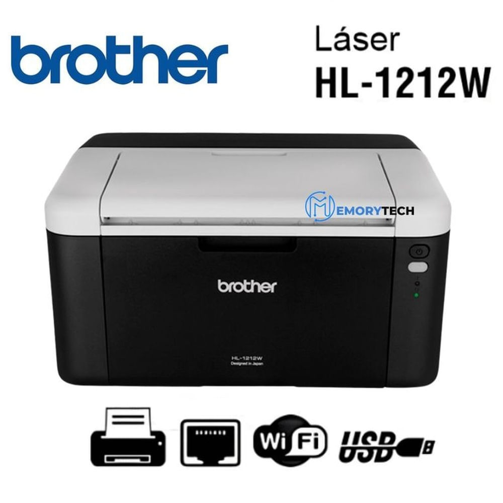 IMPRESORA LASER BROTHER HL-1212W MONOCROMATICA WIFI USB