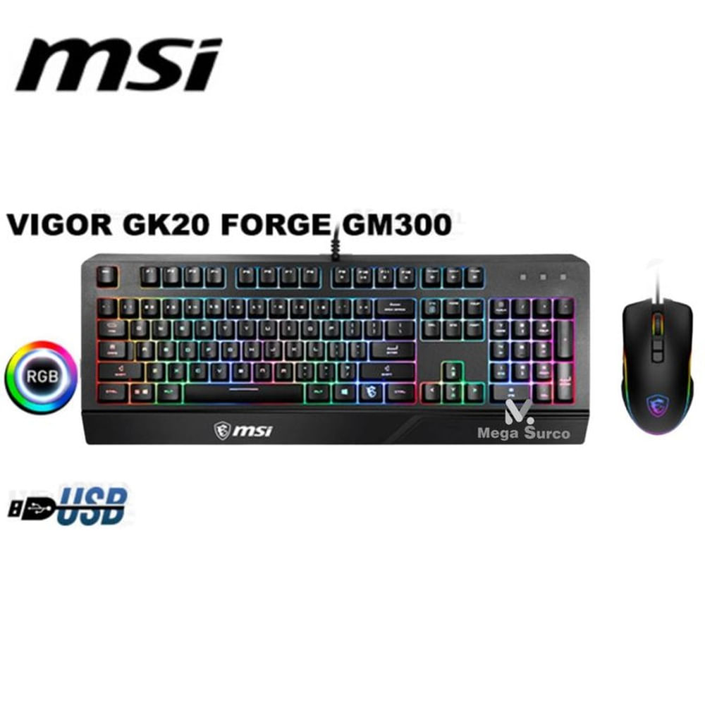 TECLADO + MOUSE GAMING MSI VIGOR GK20 FORCE GM300