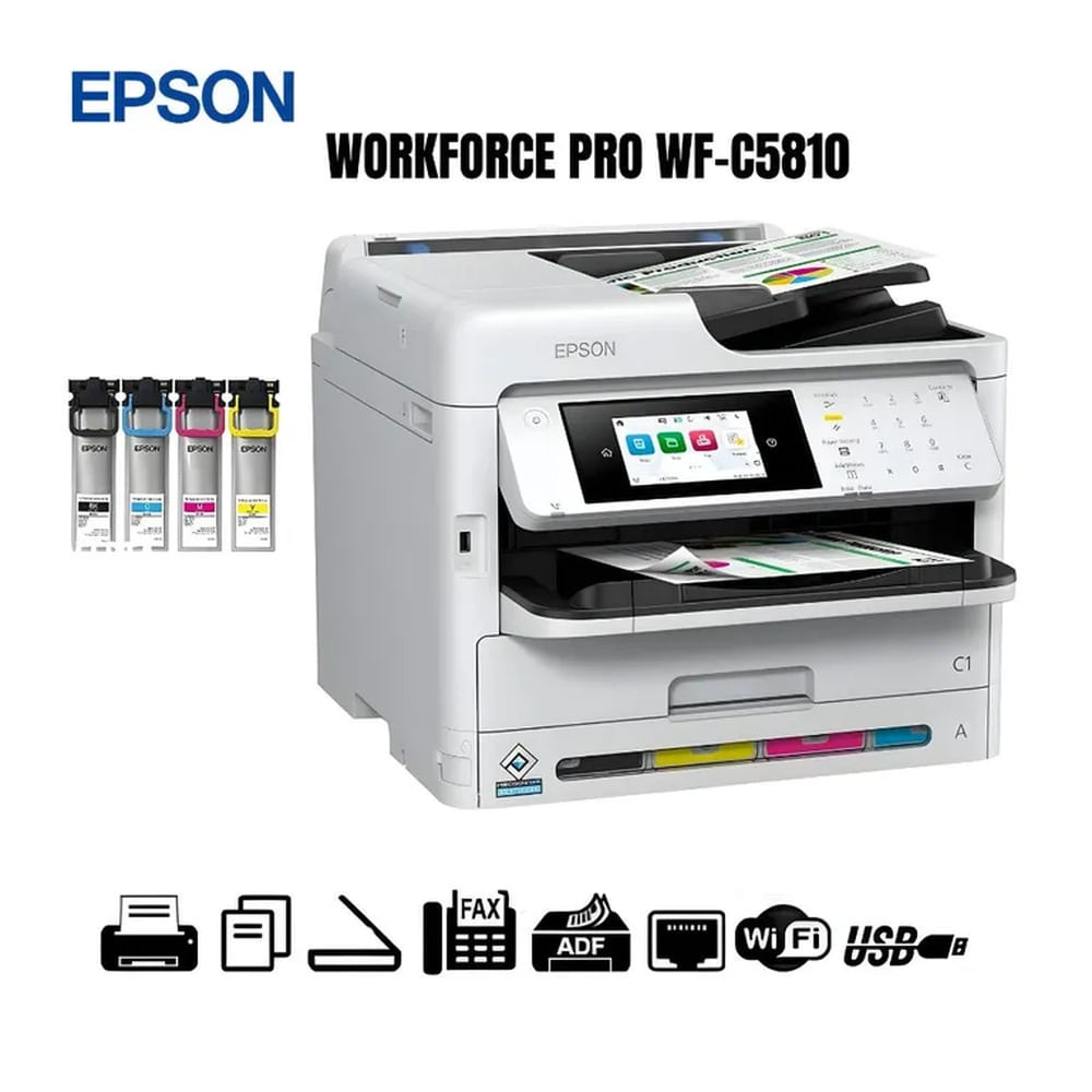 C5810 IMPRESORA MULTIFUNCIONAL EPSON WORKFORCE PRO WFC-5810 FAX LAN WIFI
