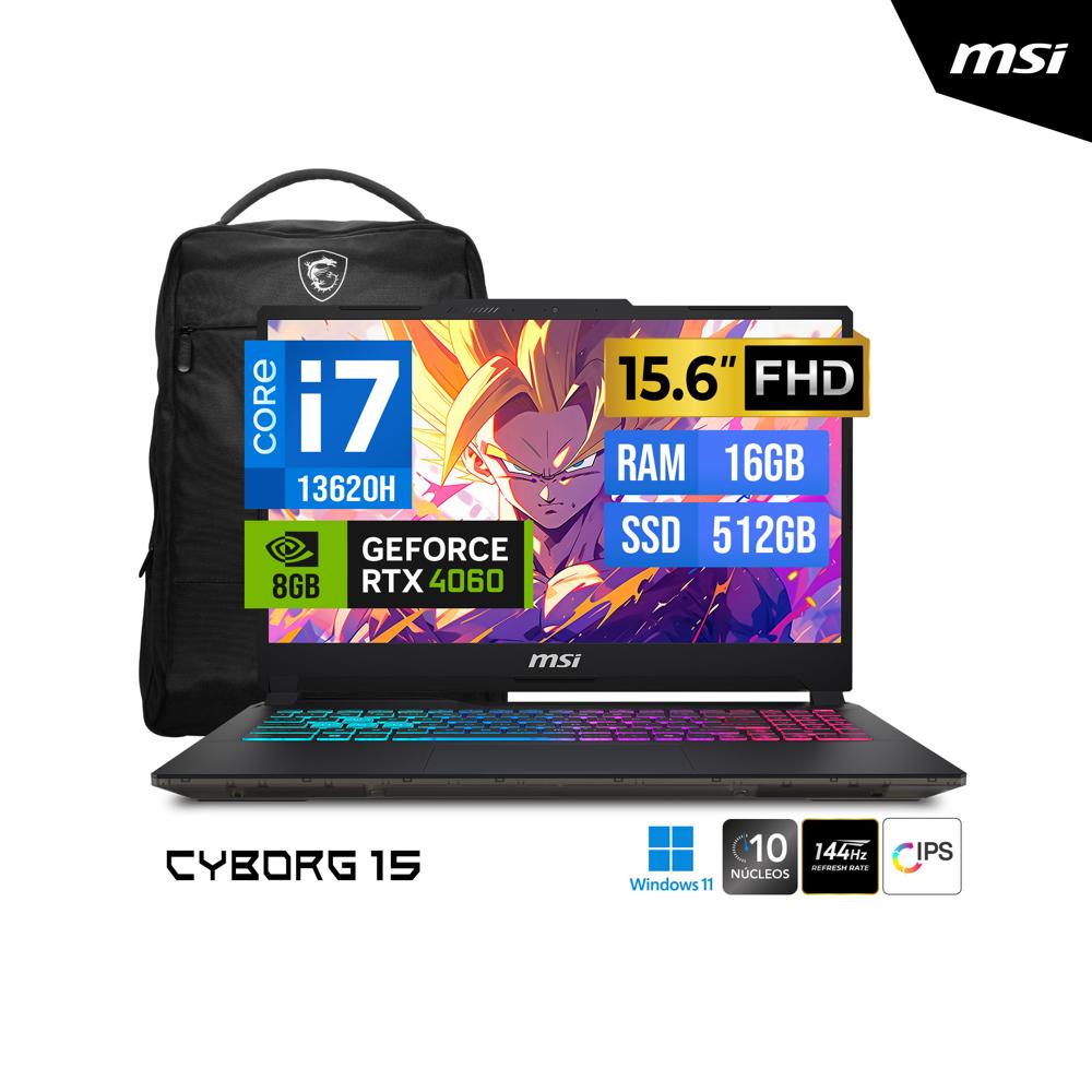LAPTOP MSI Cyborg 17 B2RWFKG Intel C7 240H  16GB 512GB RTX 5060 8GB GDDR7 Win11 17.3 FHD IPS 144Hz