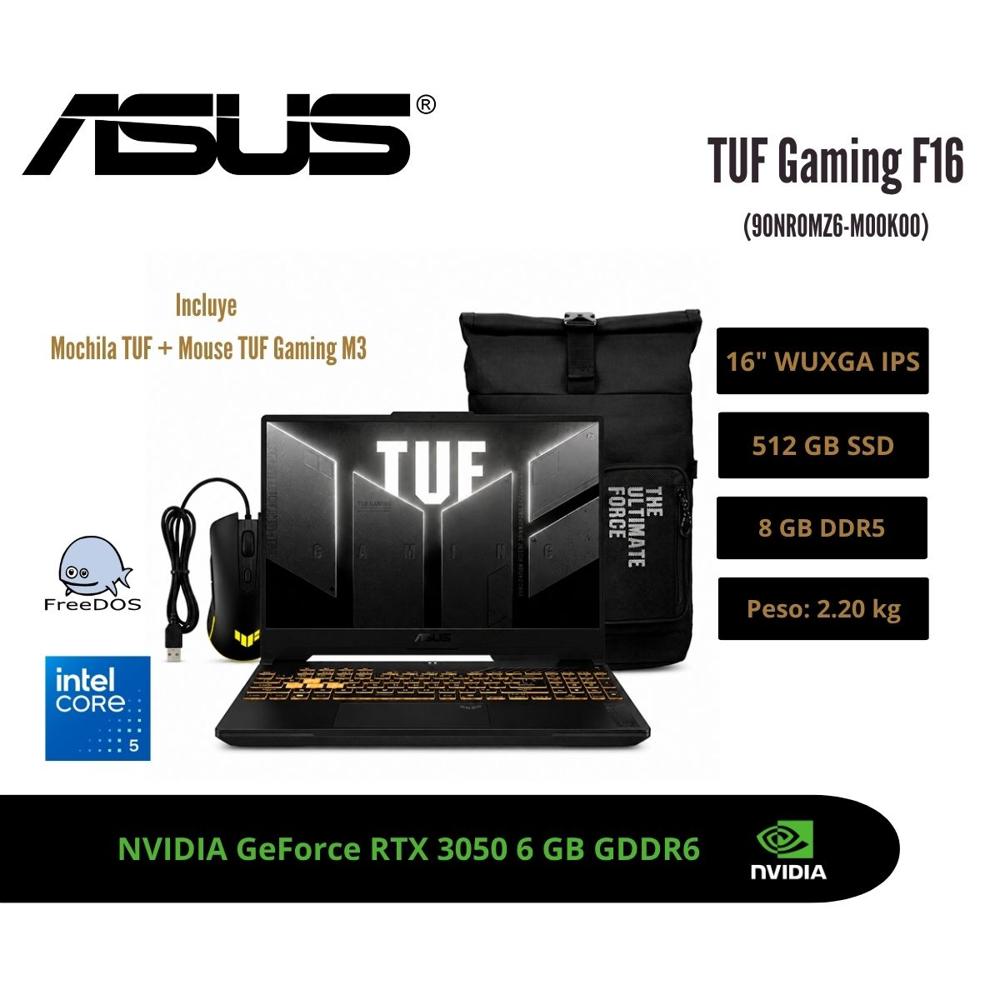 LAPTOP ASUS TUF GAMING F16 16 WUXGA 144HZ IPS CORE 5 205H RT