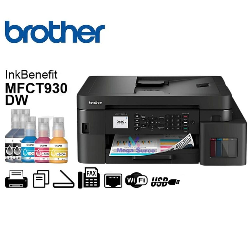 IMPRESORA MULTIFUNCIONAL BROTHER MFC-T930DW WIRELESS  RED  DUPLEX