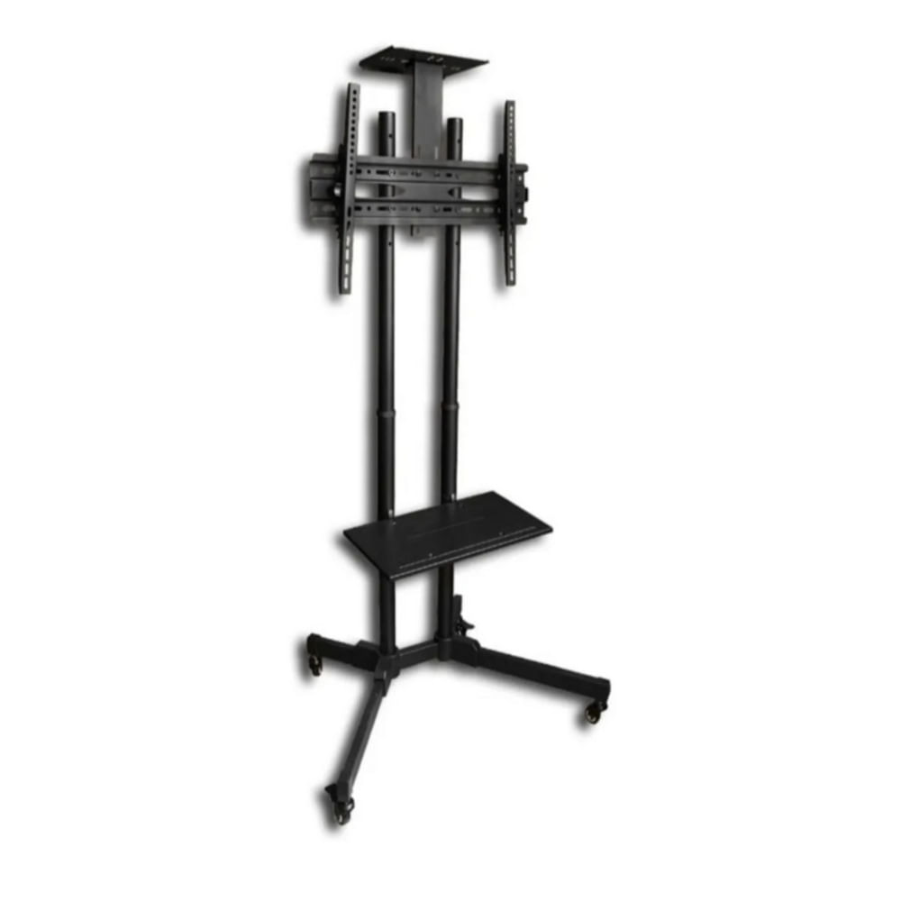 Rack Pedestal Movil Con Repisa Led 37 - 70 Pulgadas Batblack