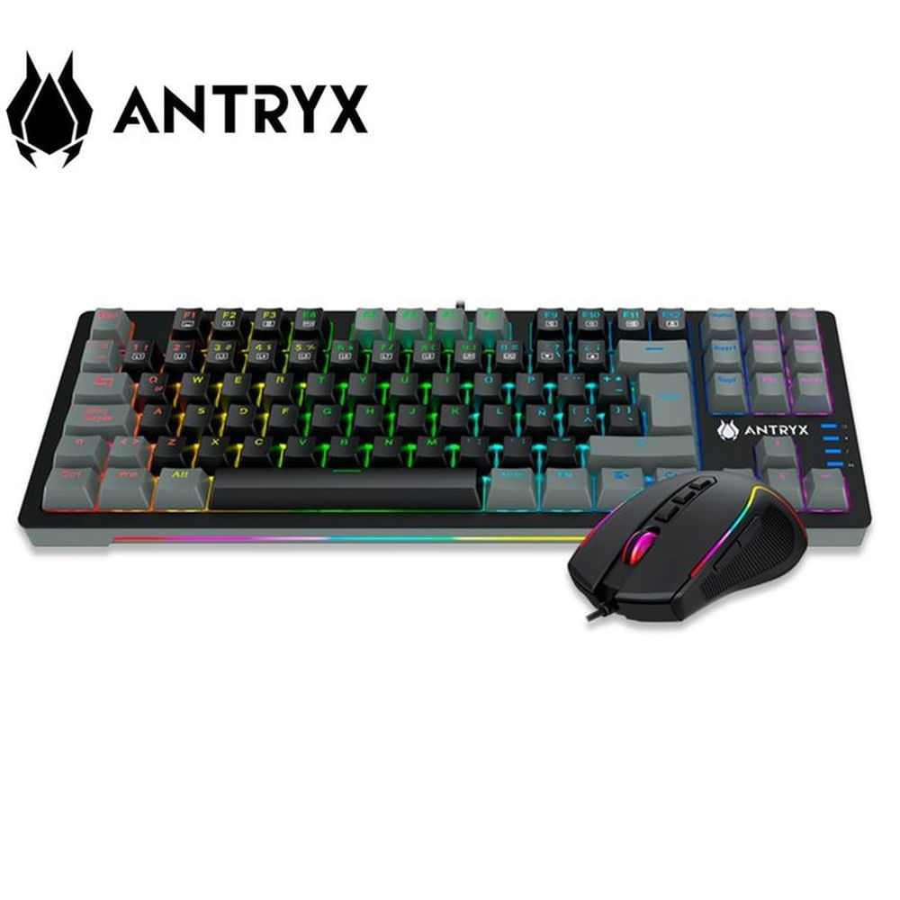 KIT GAMING TECLADO MECANICO + MOUSE ANTRYX GC-5500, BLUE SWITCH AGC-5500KBL-SP