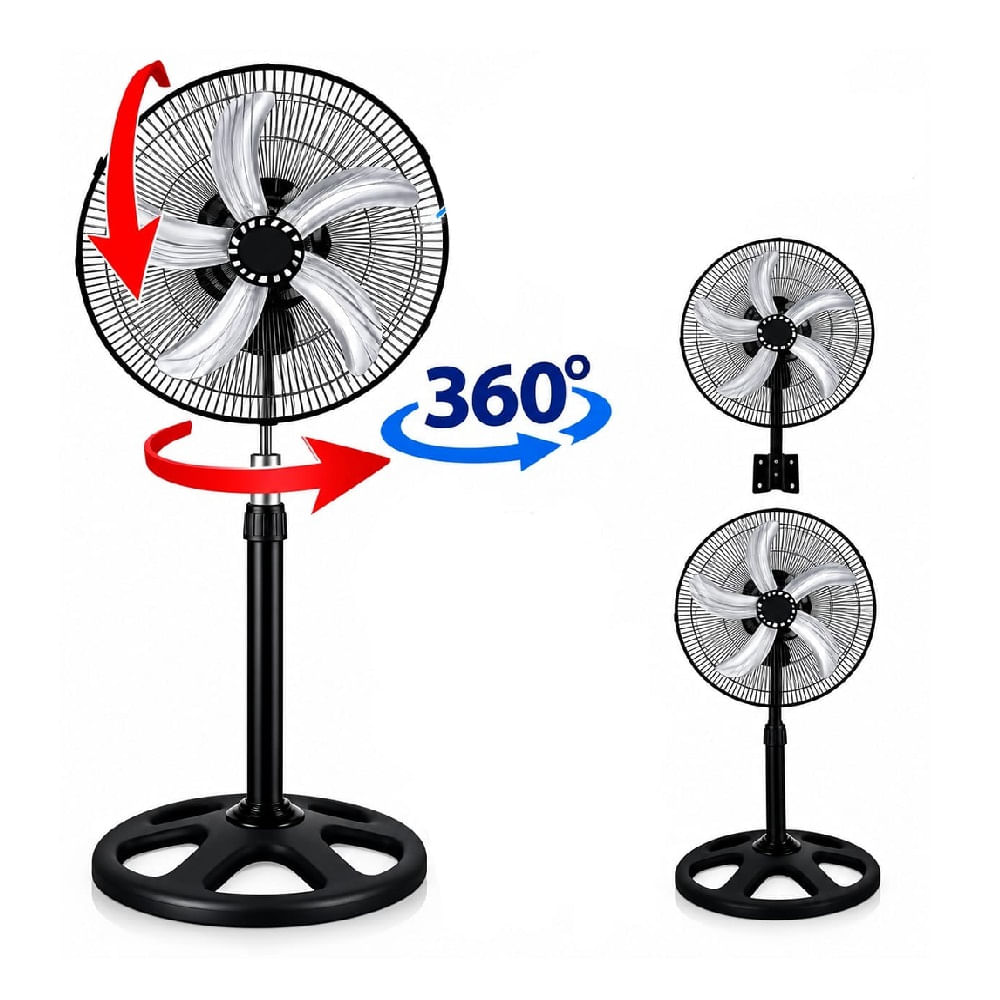 pack 2 Ventilador 3 en 1 Orbital 18-120W KIMSTAR Negro